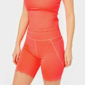 Lilly Pulitzer Weekender Scalloped Shorts Women's XS Barbie Pockets Resort Sport